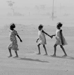 Girls at Hooker Creek Aboriginal Settlement, NT, 1956