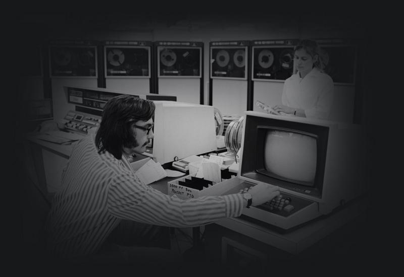 Computer operators at the Cameron Offices, Canberra, 1979