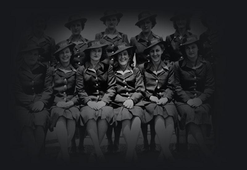 Photograph of Post women employed during the Second World War.