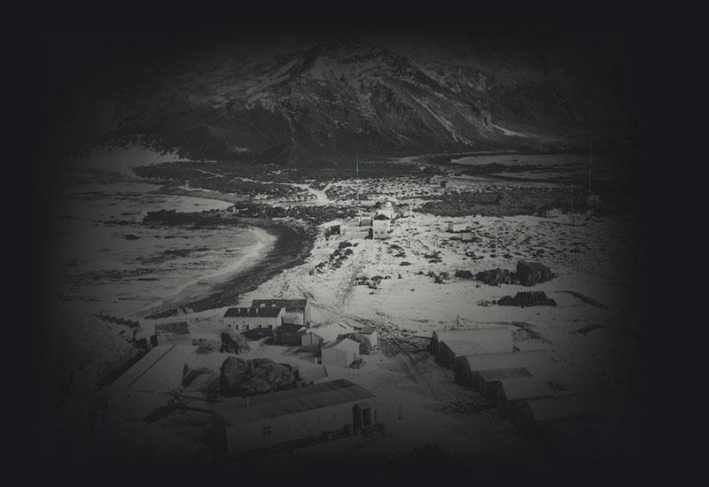 A view of the Antarctic base at Macquarie Island