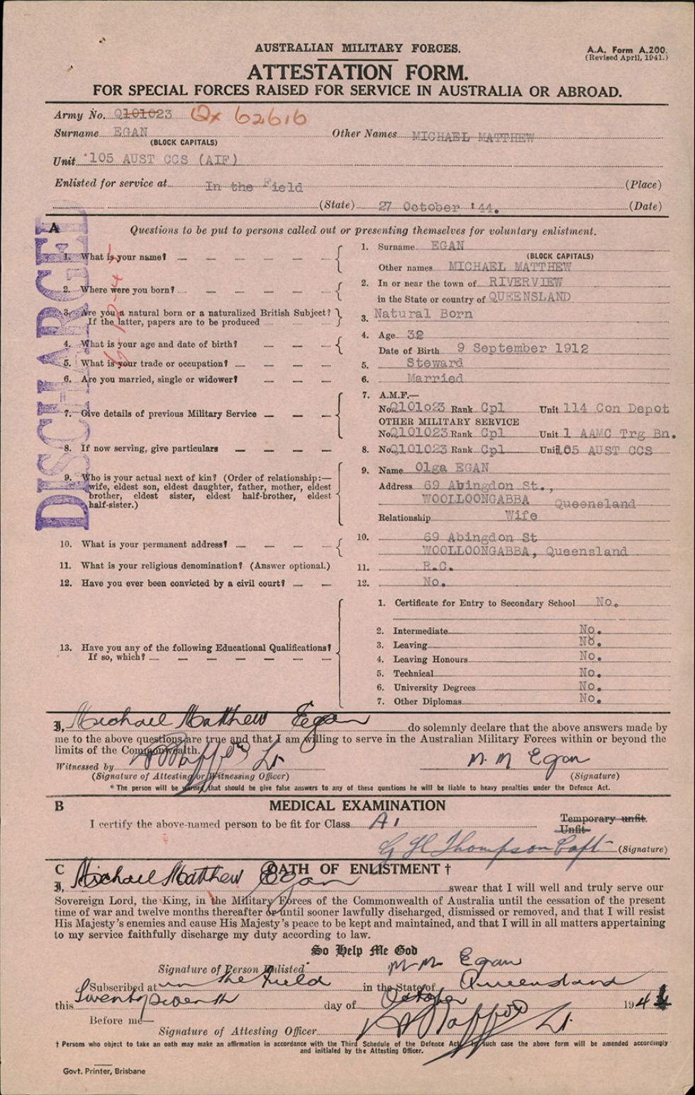 Army – World War II: 1939–45 | Naa.gov.au