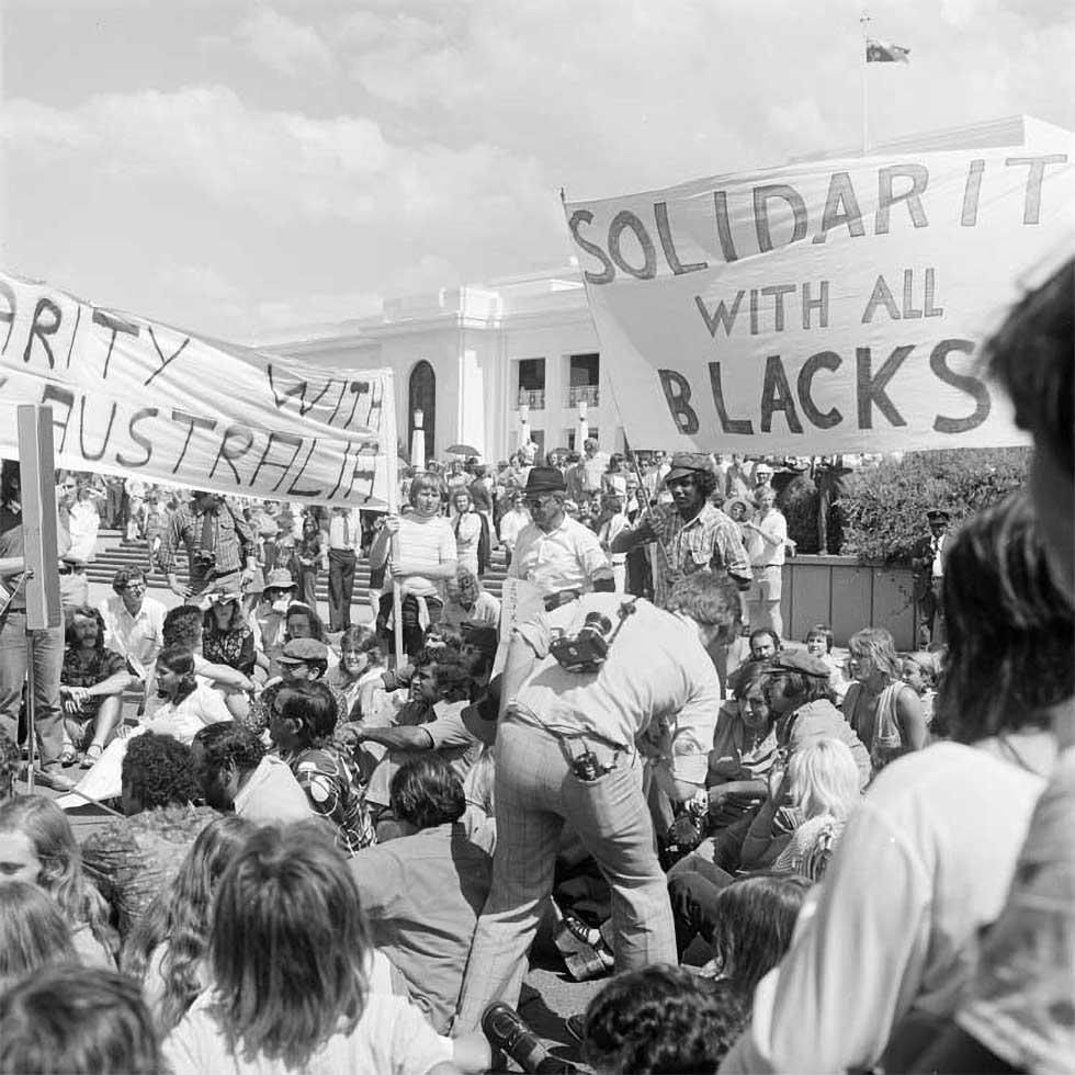 Aboriginal rights demonstration at Old Parliament House