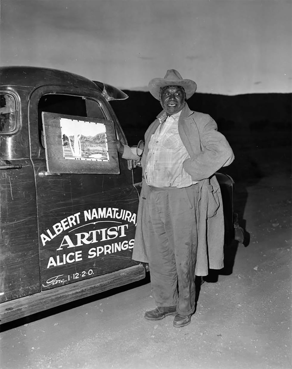 Portrait of Aboriginal Artist Albert Namatjira.