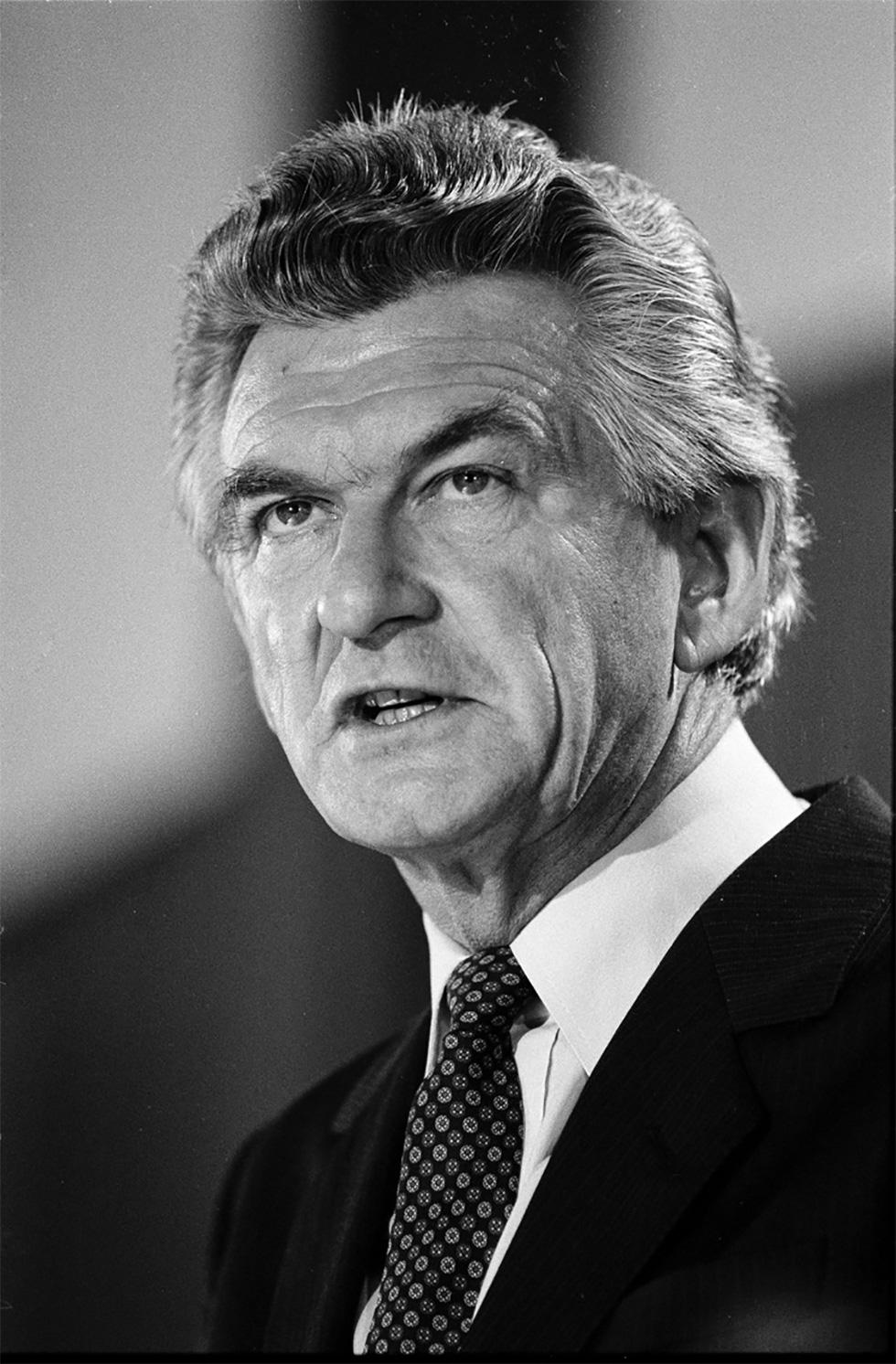 Portrait of Prime Minister Bob Hawke.