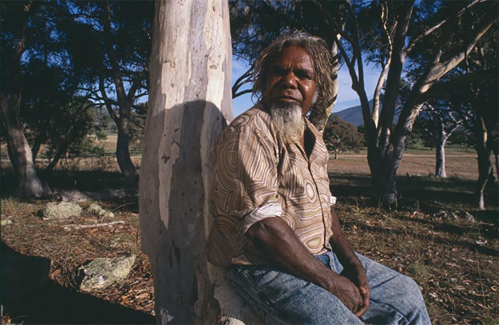 Portrait of Aboriginal artist Jimmy Pike (Kurntikujarra).