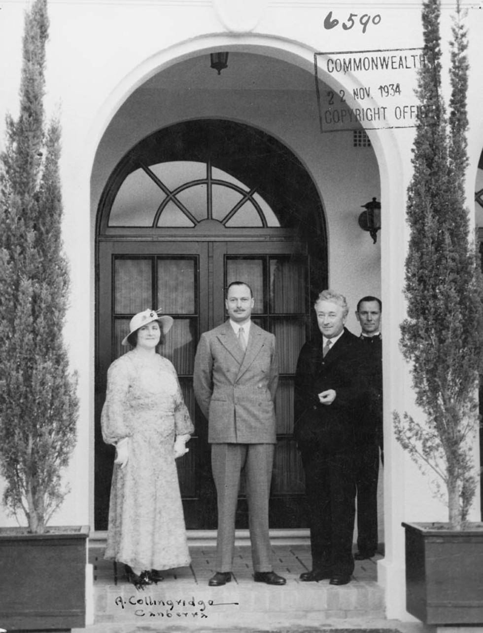 Joseph and Enid Lyon with the Duke of Gloucester.