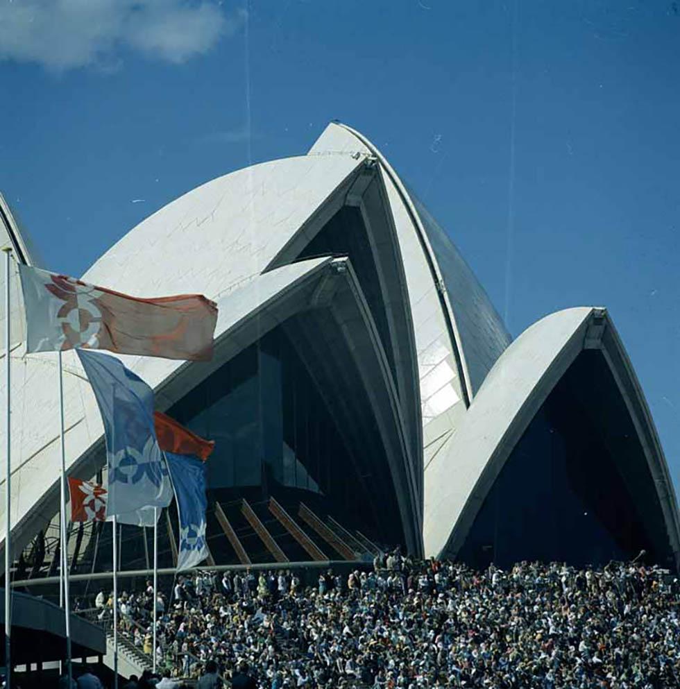 Crowds At The Opening Of The Sydney Opera House Au