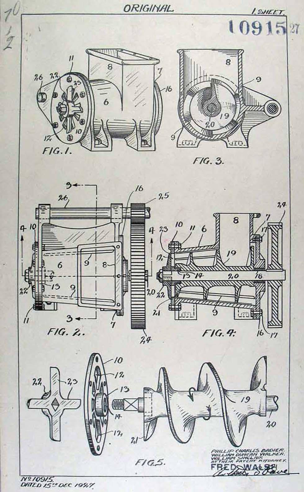 An improved machine for mincing prickly pear into fodder.