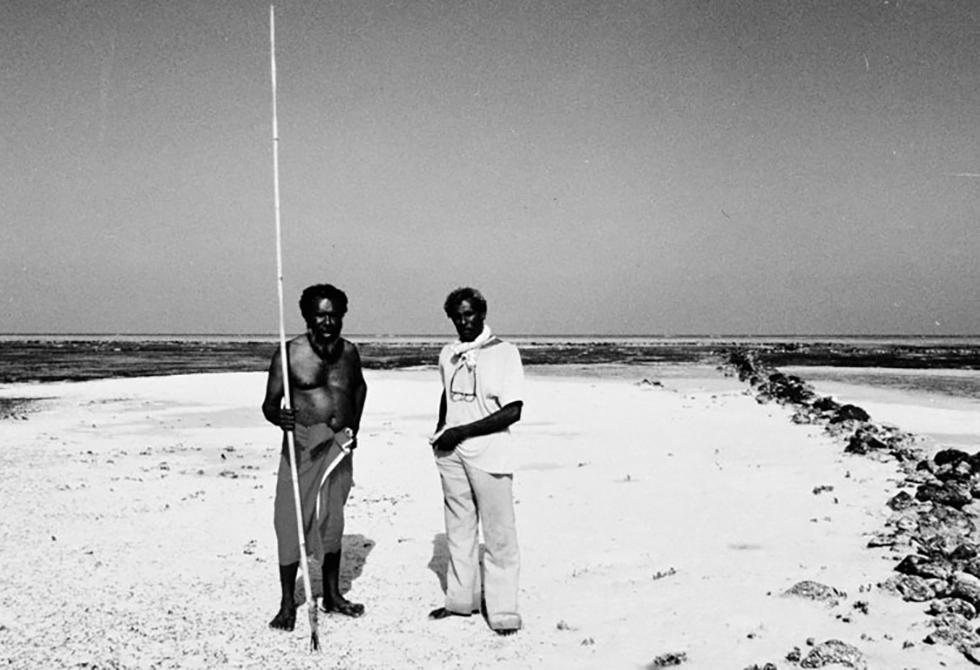 Eddie Mabo and Jack Wailu on Mer.