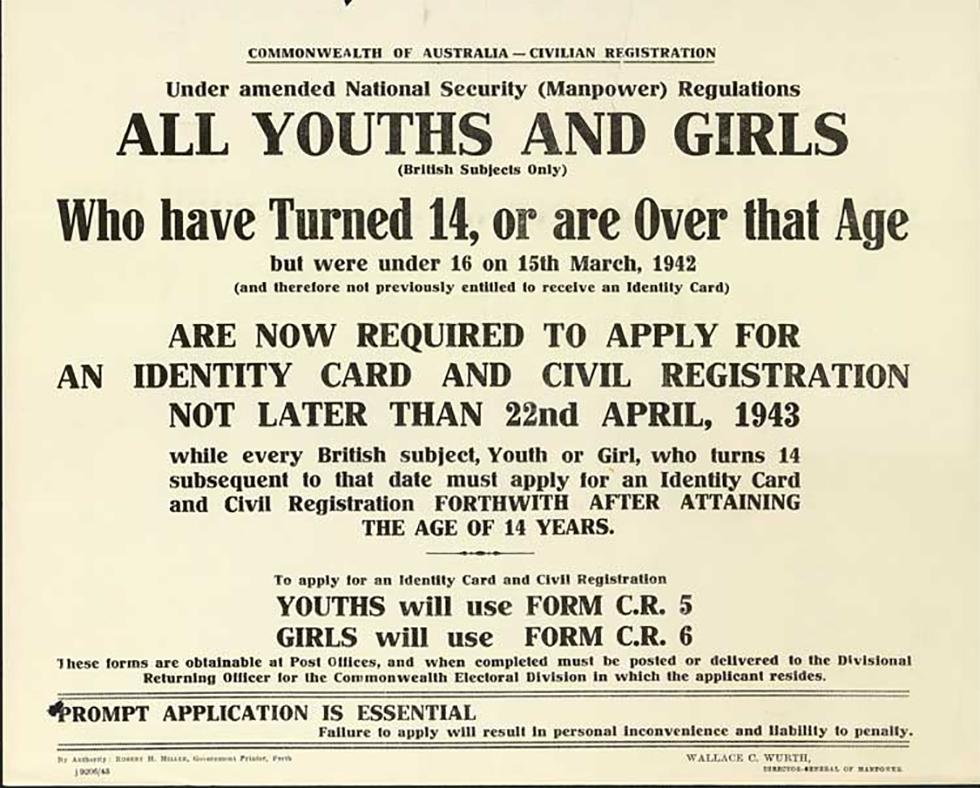 Requirement for teenage identification cards – Amended National