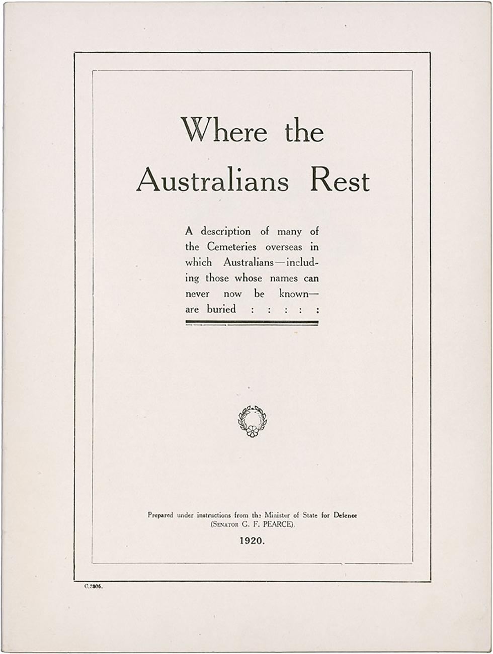 A page from a 72-page booklet titled Where the Australians Rest.