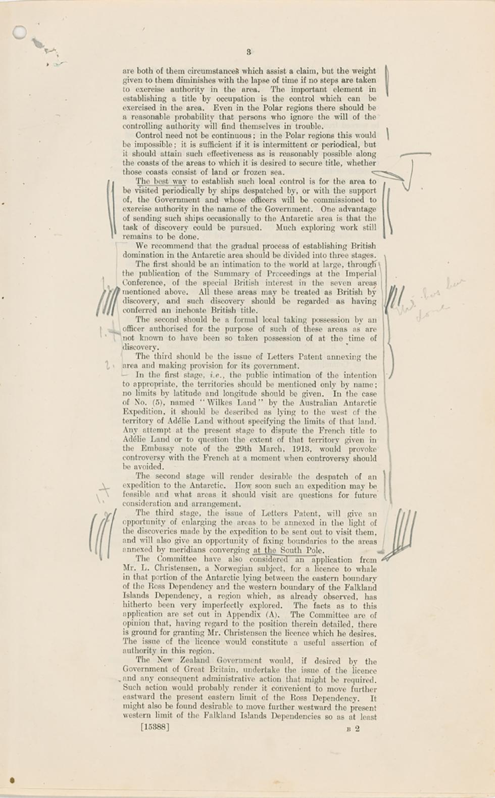 Report of the Committee on British Policy in the Antarctic to the Imperial Conference.