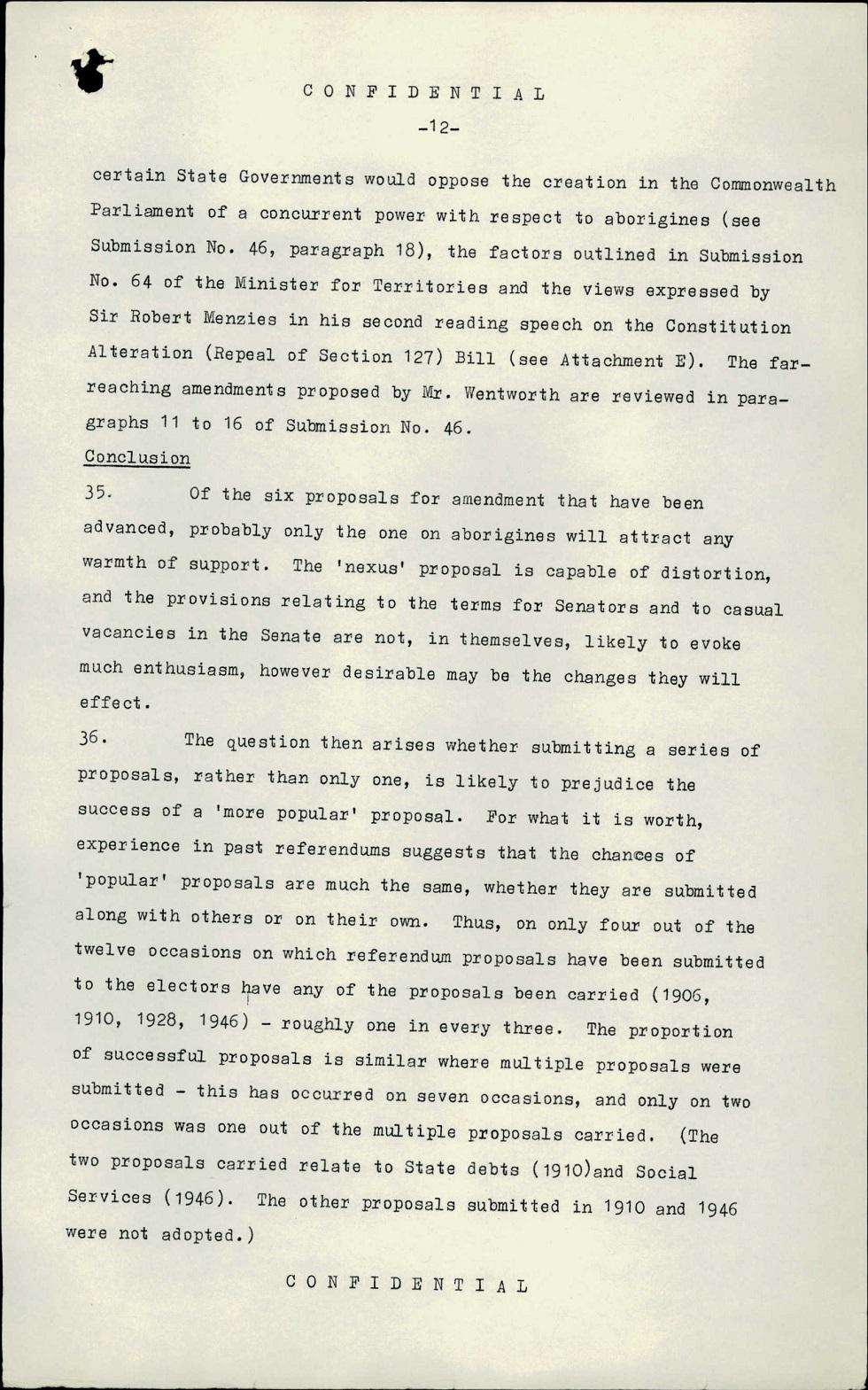 Proposed changes to the constitution relating to first Australians