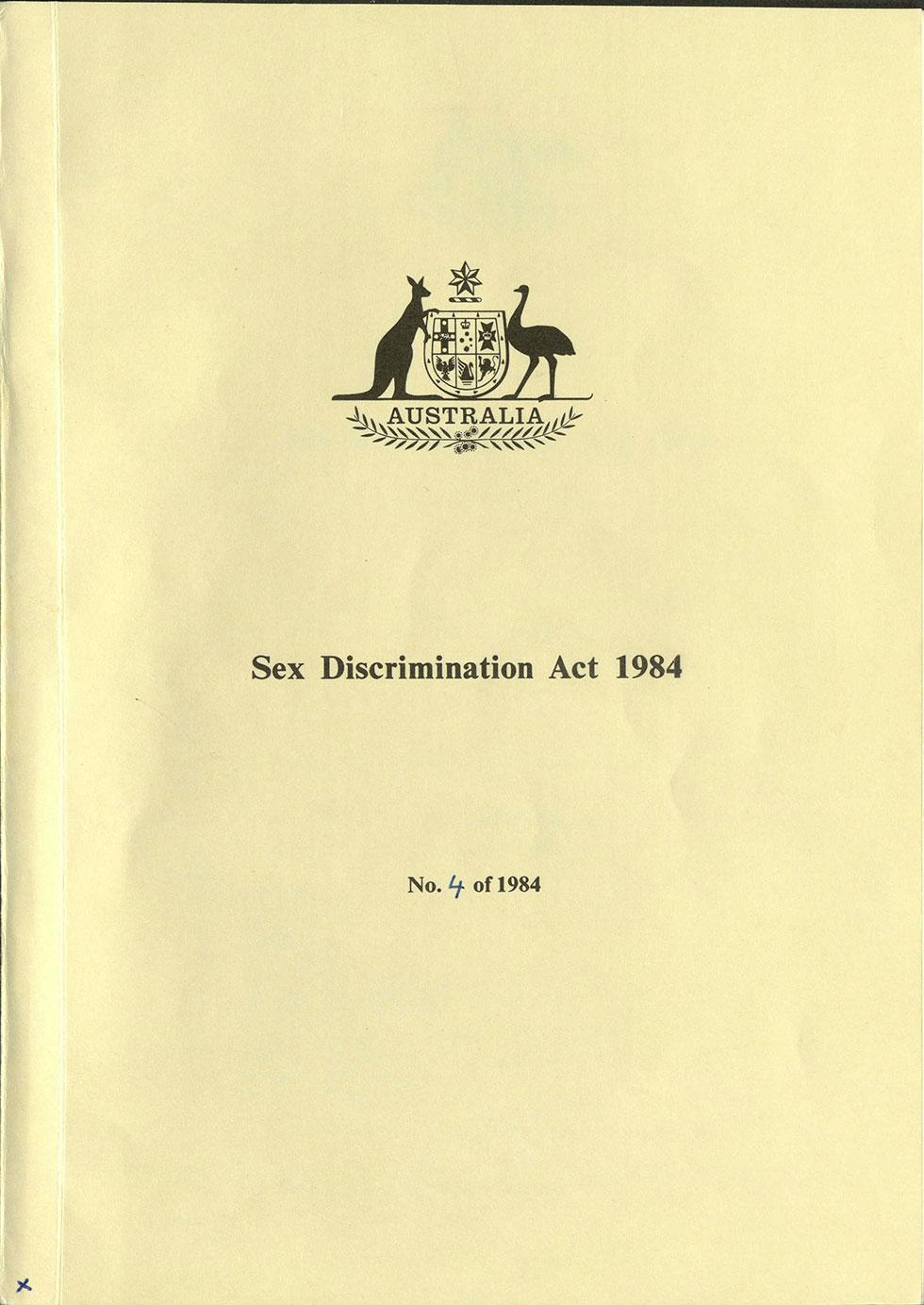 Sex Discrimination Act 1984 | naa.gov.au