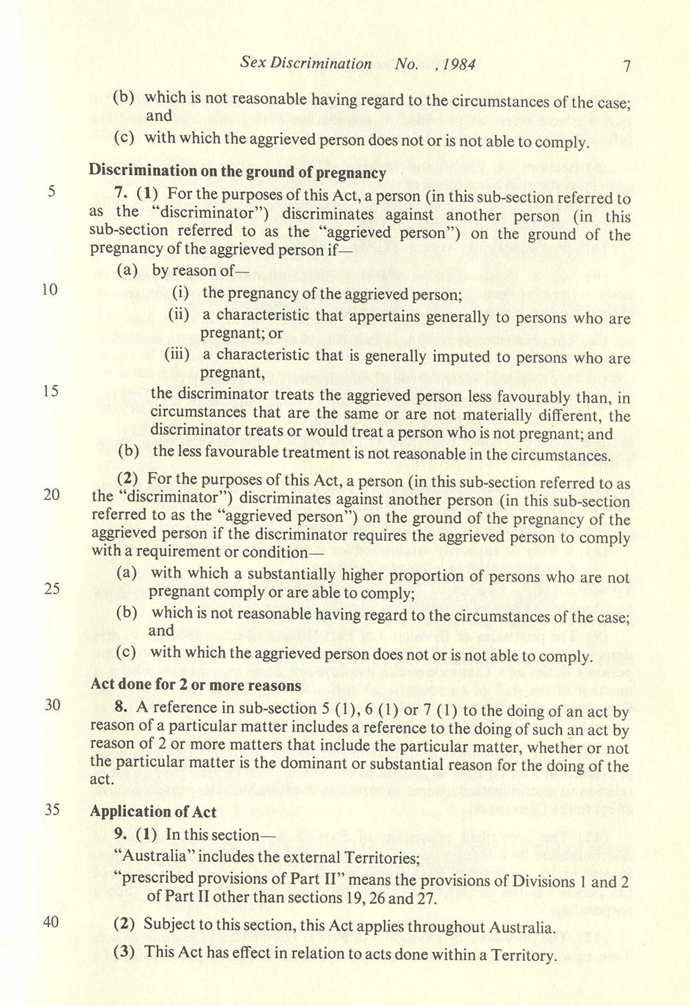 Sex Discrimination Act 1984 | naa.gov.au