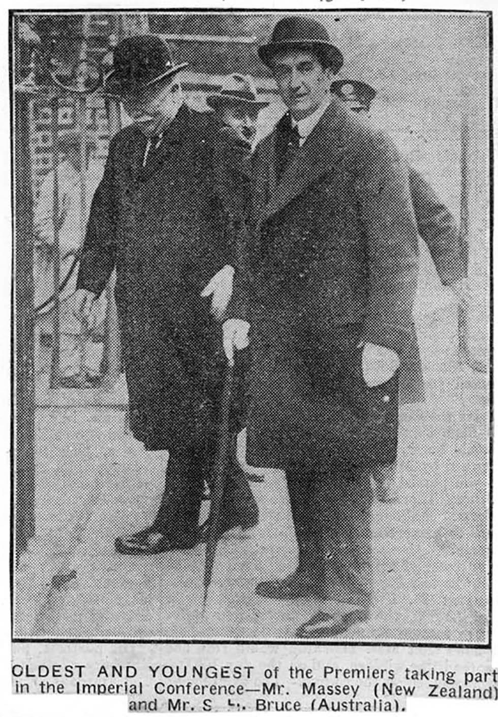 SM Bruce, the youngest Prime Minister attending the Imperial Conference, October 1923.