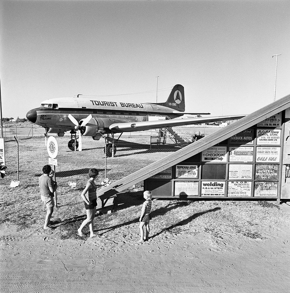 A Douglas DC3 being used as a Tourist Bureau in Broome.