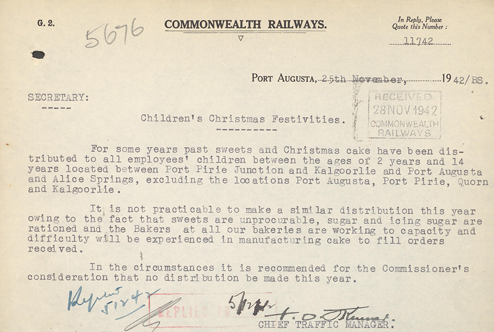 Childrens Christmas festivities: sweets unprocurable and cake ingredients rationed.