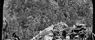 Snowy Mountains scheme workers in a tunnel