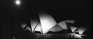 Moon above the Sydney Opera House.