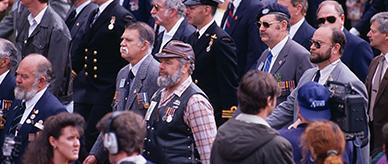 Veterans at the dedication of the Australian Vietnam Forces National Memorial.