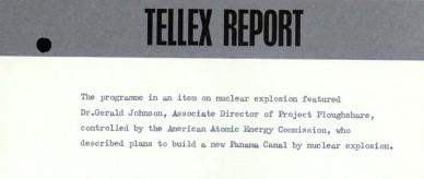 Telex report of a BBC program