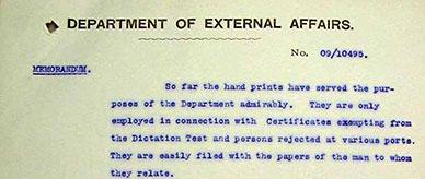 Comparison of handprint and fingerprint methods in connection with certificates exempting from the dictation test.