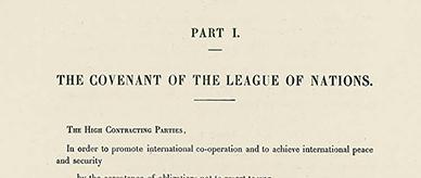 Covenant of the League of Nations.