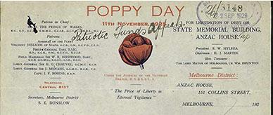 Letter regarding Poppy Day appeal.