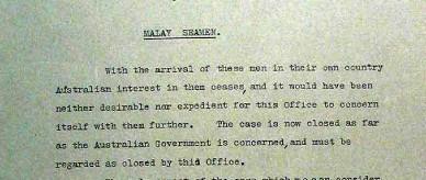 Malay seamen memorandum.