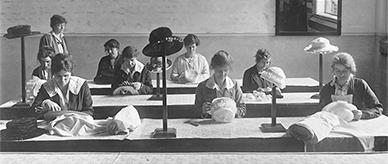 War widows learning new trades in classes offered by the Repatriation Department.