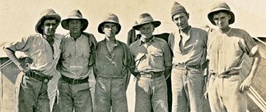 A photograph of men from the 1st Australian Wireless Signal Squadron, who served in Mesopotamia from 1916 to 1918.