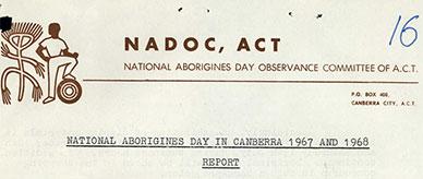 Letterhead of NADOC, ACT.