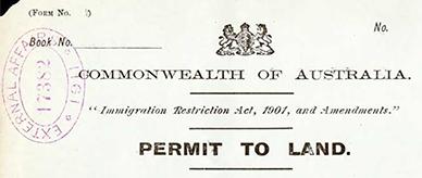 Permit to land immigration form.