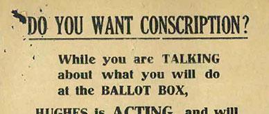 Anti-conscription leaflet.