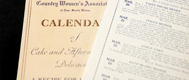 A Country Women's Association recipe calendar. 