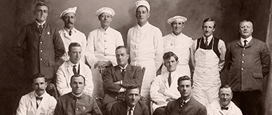 Port Augusta - Supervisor with dining and sleeping car staff of the royal train July 1920 