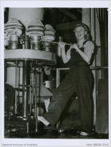 Some women were more than happy to go out to work each day, 1945. NAA: B6529