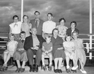 The Wolswinkel family on arrival in Melbourne.