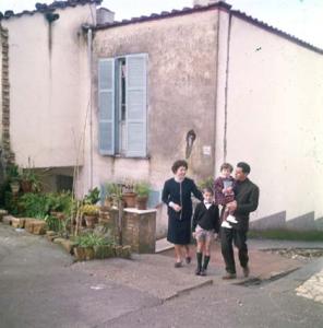 The Bellomarino family outside their home. 