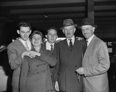 A Hungarian family: Gabor Fuelop, Mrs Fuelop, Joseph Fuelop, Lajos Fuelop and Frank Fuelop.