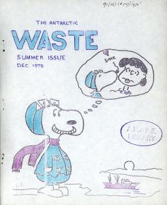 Magazine cover depicting Snoopy as flying ace with thought bubble of him kissing Lucy.