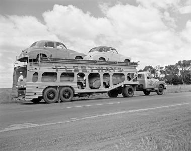 Fleetways car transporter.