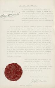 Proclamation by the Governor-General 'His Excellency the Right Honourable Sir Isaac Alfred Isaacs' signed 'By His Excellency's Command J Scullin, God save the King'.